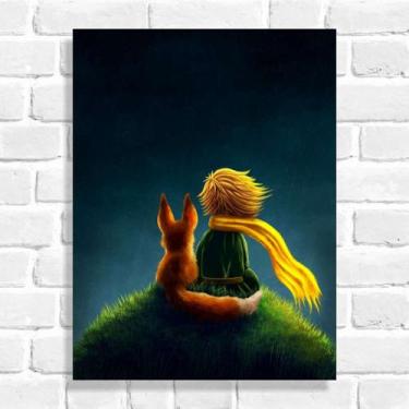 Imagem de Quadro Decorativo O Pequeno Príncipe com a Raposa - Arte Aqui, 30x40cm