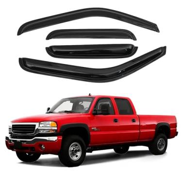 Imagem de Canvcle Protetores de chuva para viseiras de janela para Chevrolet/Chevy Silverado/GMC Sierra 1500 2500 3500 acessórios para Chevrolet/Chevy Silverado/GMC Sierra 1500 2500 3500, montagem externa, fita