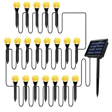 Imagem de Conjunto de lâmpadas gramado Solar Bubbles Decoração paisagem Luzes estaca LED com energia IP65 8 modos iluminação para caminho pátio jardim