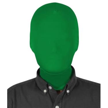 Imagem de ATHX Máscara Facial Completa De Spandex Unissex Para Adultos, Capa Fantasia Cosplay Halloween Com Capuz (Verde, Tamanho Único)