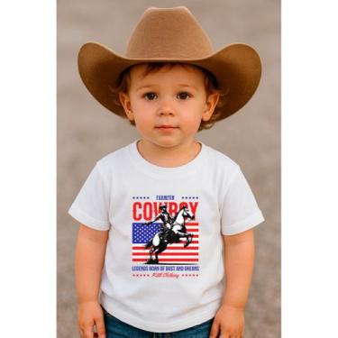 Imagem de Camiseta Infantil Cowboy T Shirt Country em Algodão Leve Macio Farmfun