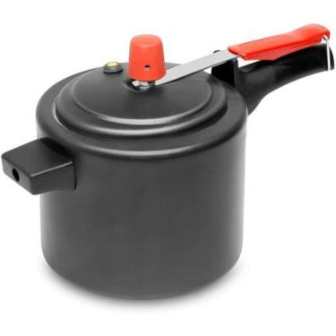 Imagem de Panela de pressao eiriflon preta 4,5 lts anti-aderente - eirilar, 4,5L