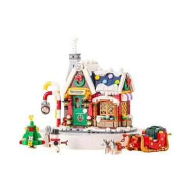 Imagem de Blocos De Montar Cabana De Neve Casa Na Floresta Presente De Natal Úni