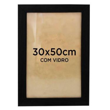 Imagem de Moldura Para Quadro Decorativo 30x50cm Foto Quebra-Cabeça com Vidro - 