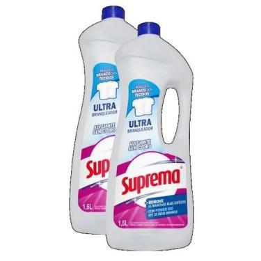 Imagem de 2 Alvejante Sem Cloro Ultra Branqueador Suprema 1,5 Litros