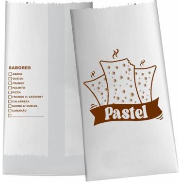 Imagem de Saco Saquinho Pastel Grande 500 Unidades Branco Pastelaria - MIXMALL