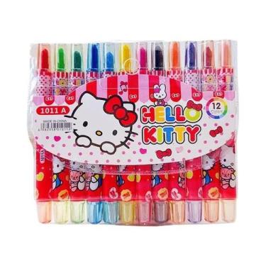 Imagem de Crayons Rotativos Kuromi Em 12 Cores, Pincéis De Pintura Para Crianças