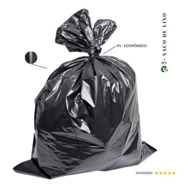 Imagem de Saco de Lixo 100 Litros Econômico P4 Preto 90CM X 100CM com 50 Unidades Higipack