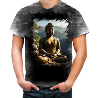 Imagem de Camiseta Desgaste Estátua de Buda Iluminado Religião 12 - Kasubeck Sto