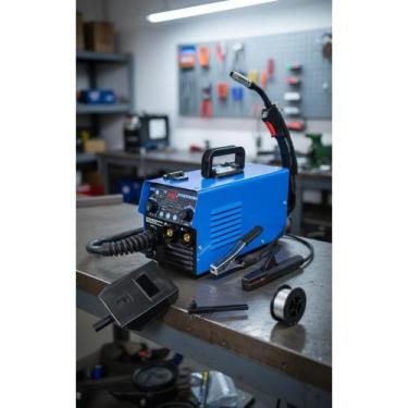Imagem de Inversora Solda Multiprocesso 140A Azul 220V Mig Tig Eletrod - Congrat