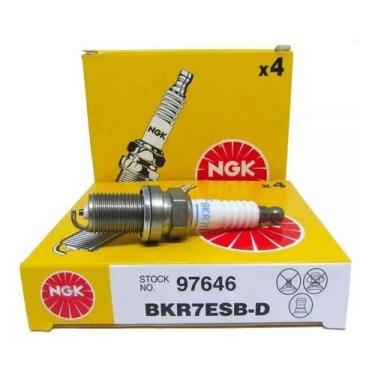 Imagem de Jogo vela ignição ngk gol g4 1.0 8v flex após 2005 bkr7esb