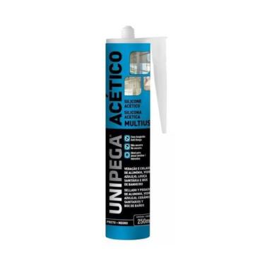 Imagem de SILICONE ACETICO PRETO MULTIUSO 250 ml - UNIPEGA