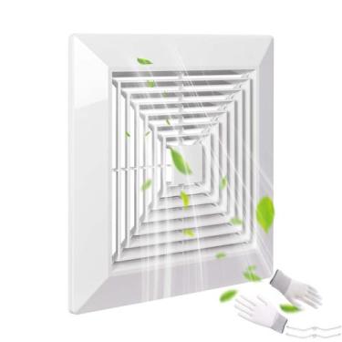 Imagem de Tampa do exaustor de banheiro PTLEVYN Plastic branco 30x30cm