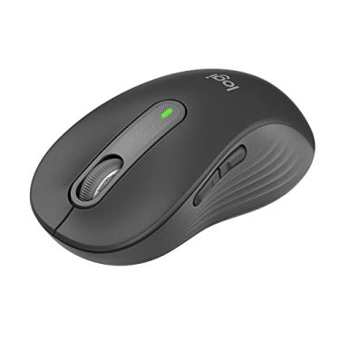 Imagem de Mouse Sem Fio Logitech Signature M650 L com Design de Tamanho Padrão, Clique Silencioso, Botões Laterais Personalizáveis, Conexão USB e Bluetooth - Grafite
