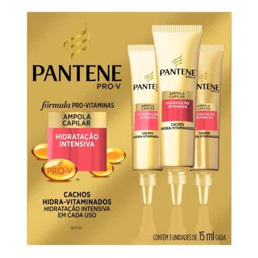Imagem de Kit 3 Ampola de Tratamento Pantene Cachos Hidra-Vitaminados 15ml