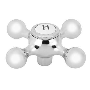 Imagem de formato exclusivo torneira de banheiro alça de cobre alça para pia e banheira de casa, Alça de torneira cruzada,