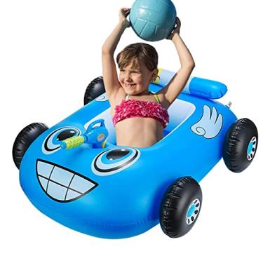 Imagem de Flutuador de piscina infantil - Flutuadores de Piscina Barco de Incêndio Flutuador de Piscina - Bonitos flutuadores de piscina em forma de carro para crianças, brinquedos de piscina