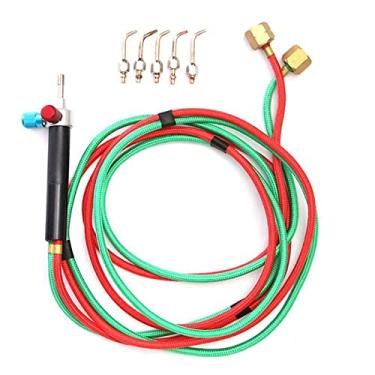 Imagem de SEIWEI Mini Tocha de Solda a Gás com 5 Pontas Intercambiáveis, Kit de Solda para Joias, Metal, Vidro e Eletrônicos, até 1700°C, Cobre e Alumínio