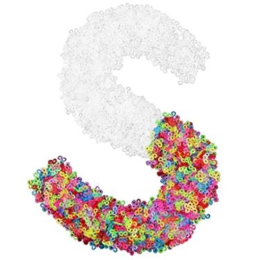 Imagem de 2000 peças clipes S clipes de elástico, conectores lyfLux de borracha, fabricação de pulseiras, artesanato DIY, gadgets requintados, transparente e colorido