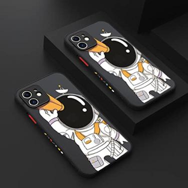 Imagem de Capa de telefone fosca dura astronauta bonito para Samsung Galaxy S22 S21 Ultra 5G S20 FE S10 S9 Plus Note 10 Lite 20 9 Capa de pára-choques macio, 1, para Nota 20 Ultra