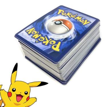 Imagem de Lote Pack 50 Cartas Pokémon Sem Repetidas Originais Copag + 1 Pikachu
