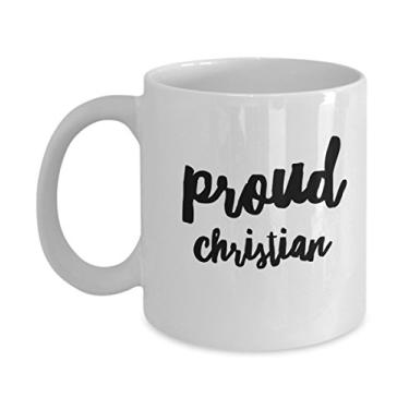 Imagem de Caneca Christian Faith – Caneca de café cristã orgulhosa – Para mulheres e homens – Ideia de presente de cerâmica – Adicionar à caixa de presente – Aniversário de Natal