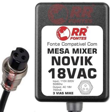 Imagem de Fonte Ac 18V Mesa Mixer Novik Nvk Neo 802Fx 1202Fx 1602Fx