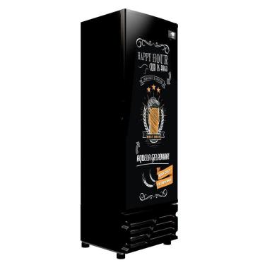 Imagem de Cervejeira Ccv-355 Preto 522 Litros Porta Cega Adesivada Happy Hour 127V - Imbera