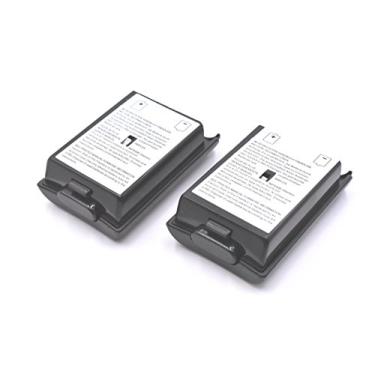 Imagem de 2 peças de capa de bateria para controle sem fio Microsoft Xbox 360, Preto