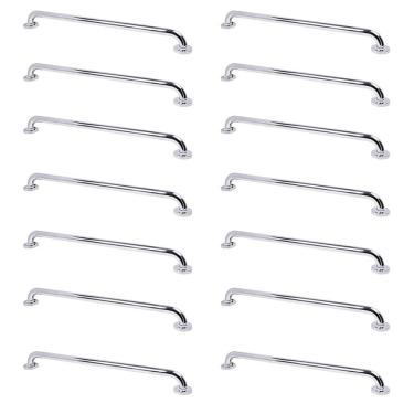 Imagem de Alça de Apoio Barra Inox Kit 14 Unidades 70cmSegurança Idoso Deficiente Cadeirante Box Banheiro Corrimao Suporte Acessibilidade