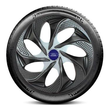Imagem de Calota 4201 Ford Aro 14 Grafite Prata Evo Escolha o carro