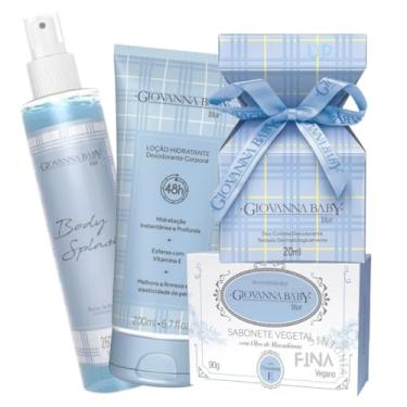 Imagem de Kit Giovanna Baby Blue Body Splash, Deo Colonia, Loção Hidratante e Sabonete