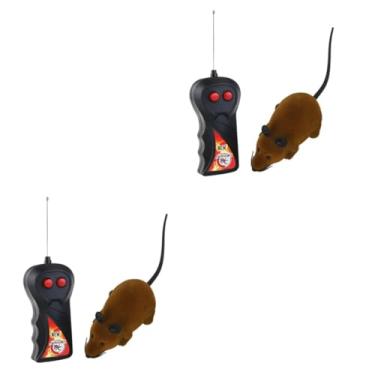 Imagem de SAFIGLE 2 Unidades Brinquedo Elétrico Para Gatos Brinquedos Motorizados Para Gatos Rato De Carro Rato De Pelúcia Mouse De Simulação Rc Pegadinha Do Rato Controle Remoto Girar