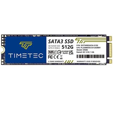 Imagem de Timetec 512 GB SSD 3D NAND SATA III 6Gb/s M.2 2280 NGFF 256TBW Velocidade de leitura de...