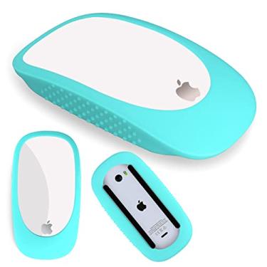 Imagem de AKSHFETH Protetor de silicone para Apple Magic Mouse, capa para iMac Magic Mouse – Capa protetora antiqueda (menta)