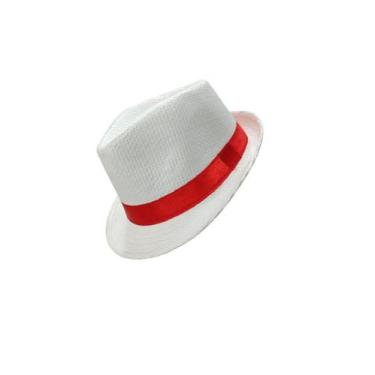 Imagem de Chapéu Panamá Branco Com Fita Vermelha Zé Pilintra Umbanda-Z - Zp7