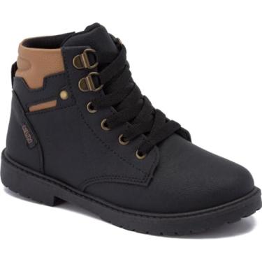 Imagem de Bota Coturno Infantil Para Meninos Rodeio Frio Cowboy Rock Cor:preto;tamanho:35