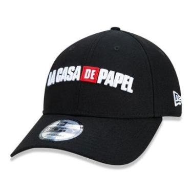 Imagem de BONE 9FORTY LA CASA DE PAPEL NETFLIX ABA CURVA SNAPBACK PRETO NEW ERA-Masculino