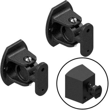 Imagem de Suporte Caixa Surround Home Cinema Discreto Fácil Instalação SCH-03T-B
