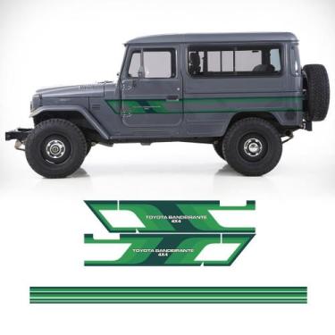 Imagem de Kit Faixa Toyota Bandeirante 4x4 Adesivo Lateral Completo C - Resitank
