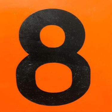 Imagem de Número 8 Auto Adesivo para Placa de Simbolgia Laranja Onu - Silkstar