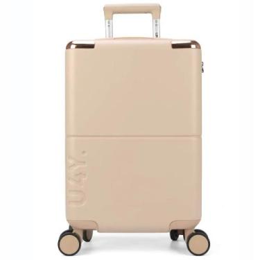 Imagem de Mala De Viagem Up4you Bordo Pequena Rodas Giro 360 Graus, Bege