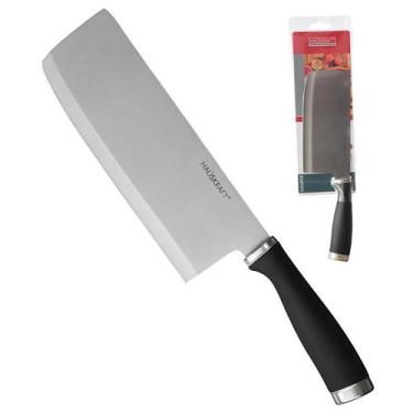 Imagem de Cutelo Faca Machadinha Profissional Aço Inox Couper 8 Pol Com Cabo Pre