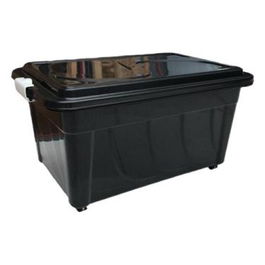 Imagem de Caixa Organizadora 60 Litros Sem Rodinhas Preta Cod 644 - AGRAPLAST