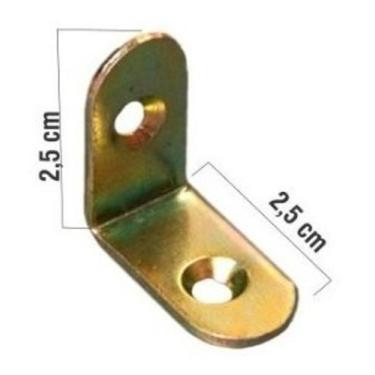 Imagem de Cantoneira L Lados Iguais 1x1 2,5cm Bicromatiza 100 Unid - comercial