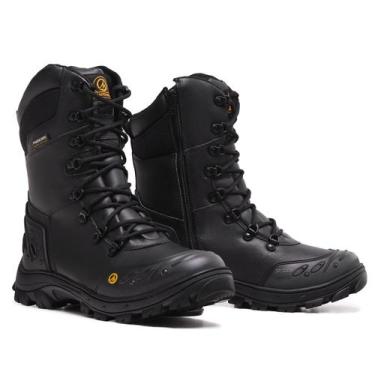 Imagem de bota motoqueiro cano alto master boots em couro, Preto, 38