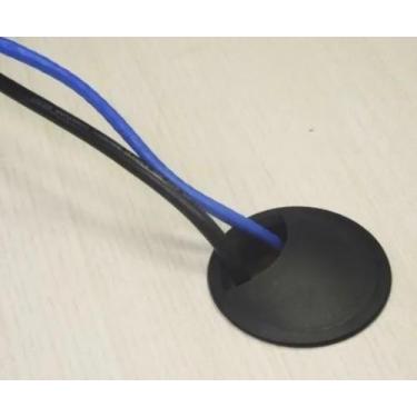 Imagem de Passa Fio/cabo Para Moveis 59mm Branco/preto 2 Unidades - FERRAGENS, B