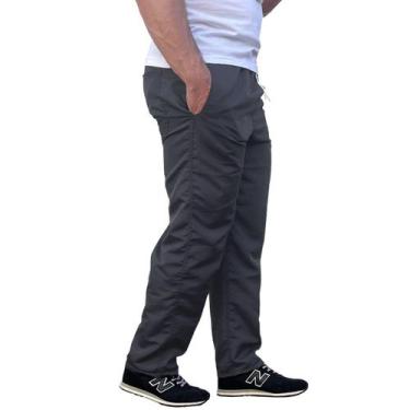 Imagem de Calça Tactel Masculina Lisa Sem Forro Academia Uniforme - Kad, Cinza, 