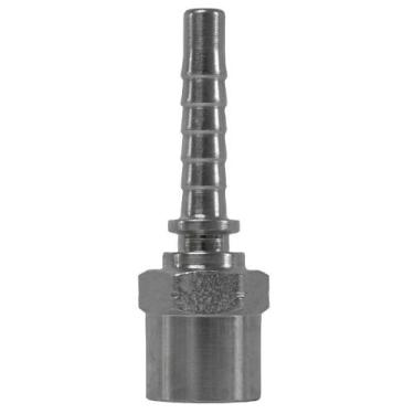 Imagem de Terminal Prensado Fêmea Rosca 1/4 para Mangueira 1/4" NPT - Belenus