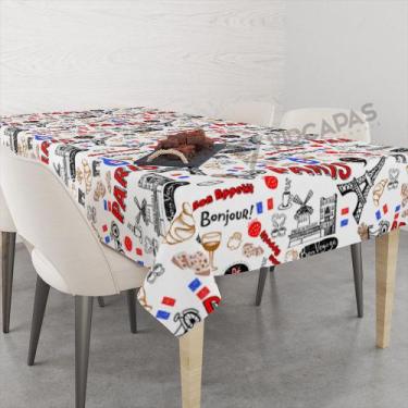 Imagem de Talha De Mesa Retangular Impermeavel Termica Estampa Paris - Vip Capas